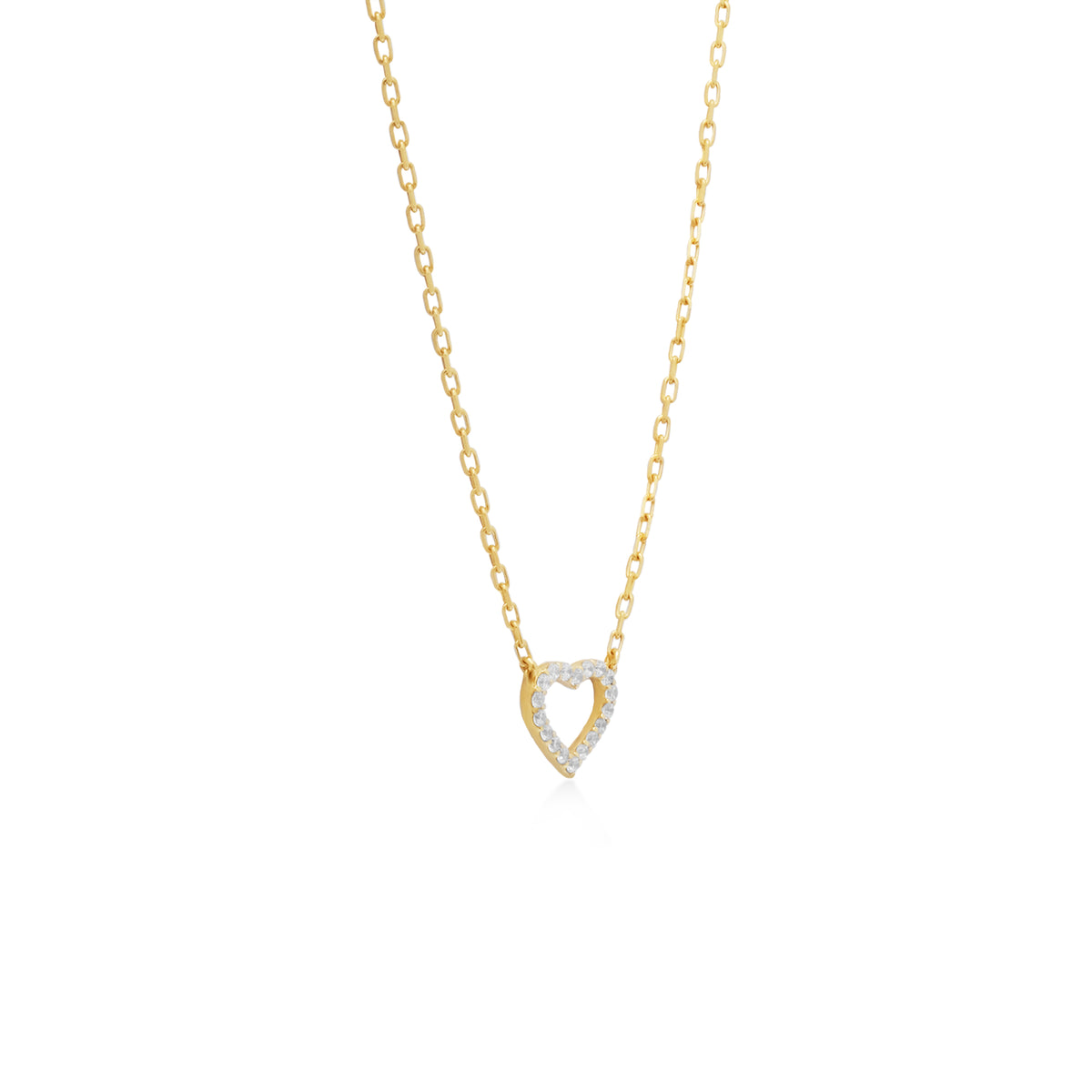 Kalung Gold Plated Koleksi Dainty Heart Sterling Silver 925