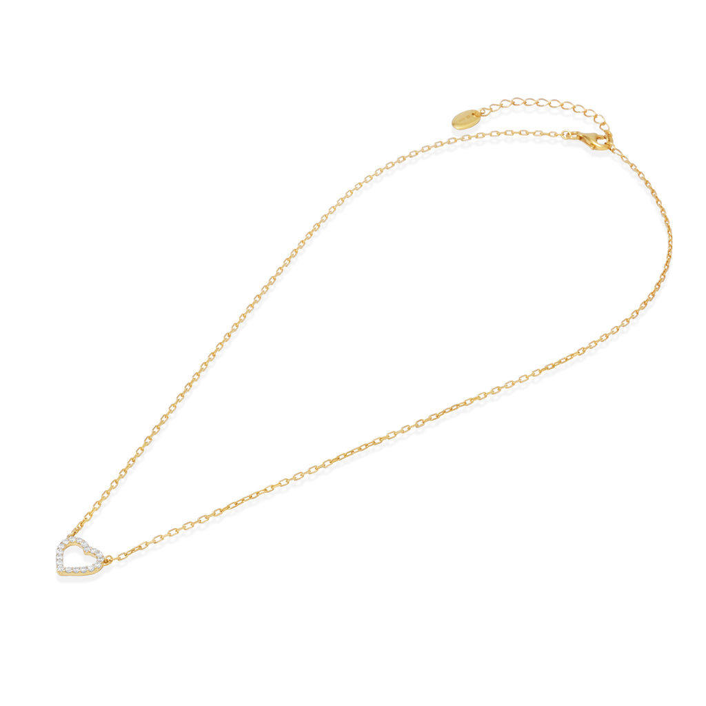 Kalung Gold Plated Koleksi Dainty Heart Sterling Silver 925