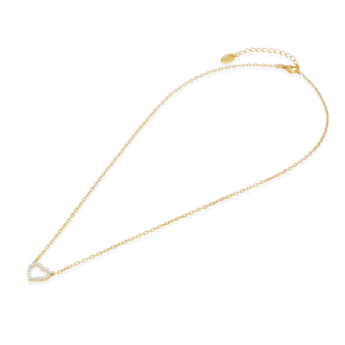 Kalung Gold Plated Koleksi Dainty Heart Sterling Silver 925