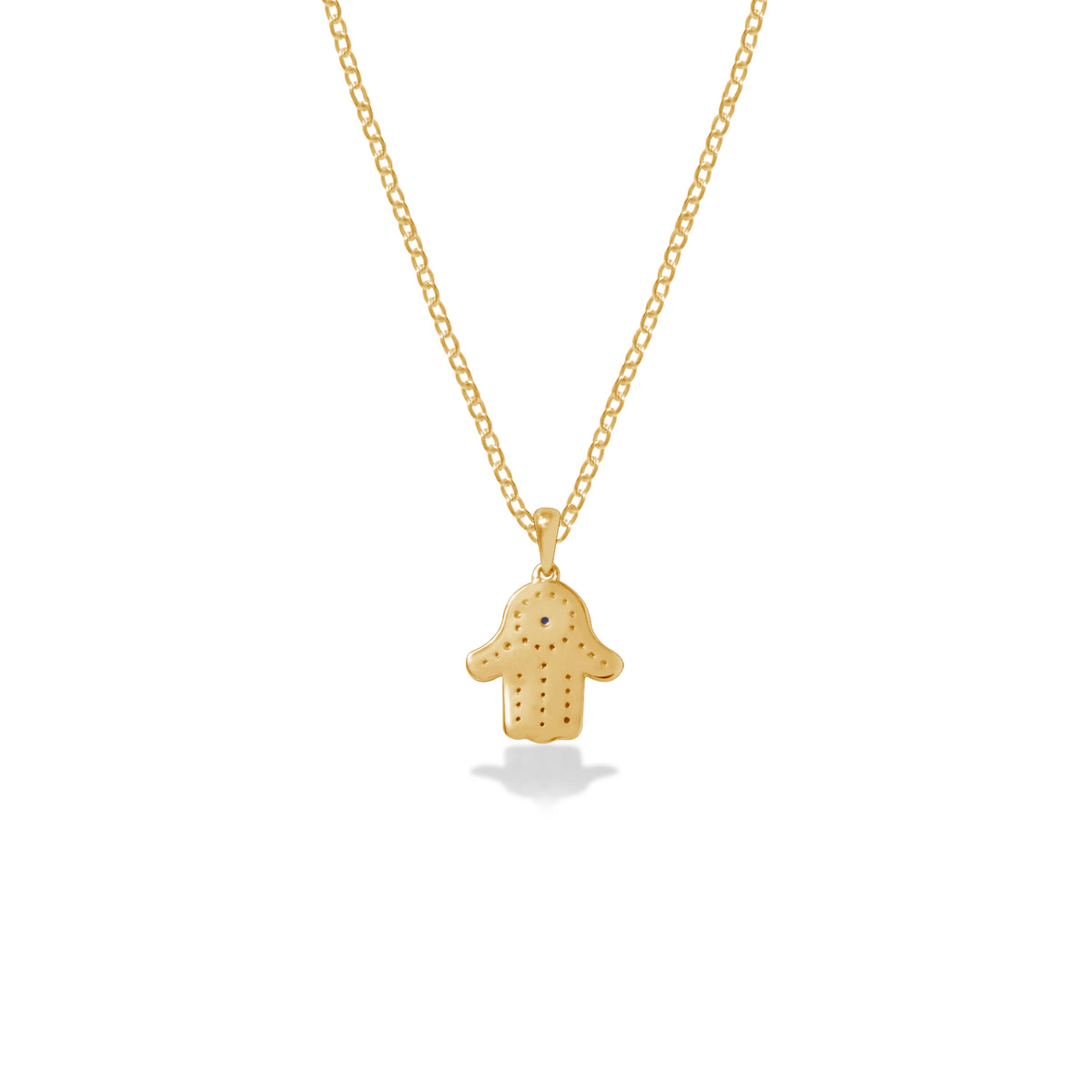 Hamsa Sterling Silver 925 Gold Plated Necklace