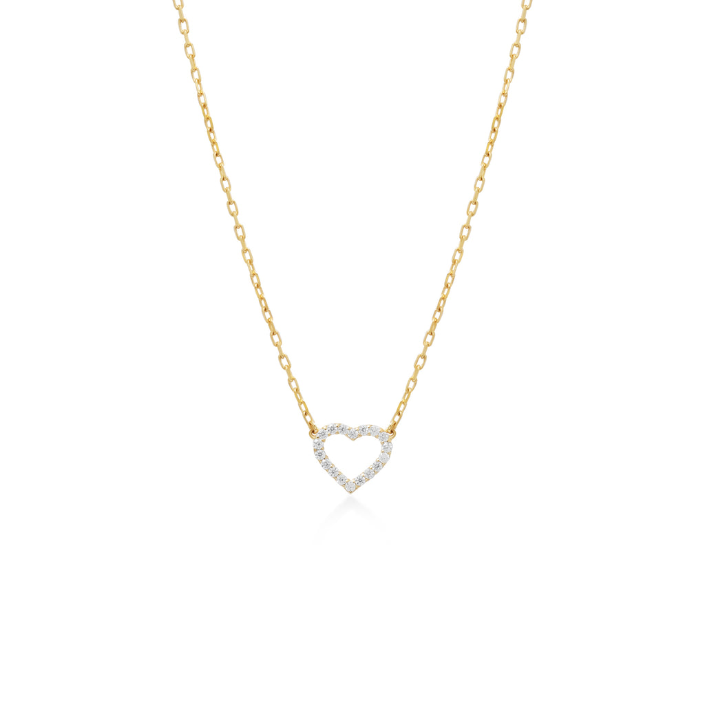 Kalung Gold Plated Koleksi Dainty Heart Sterling Silver 925