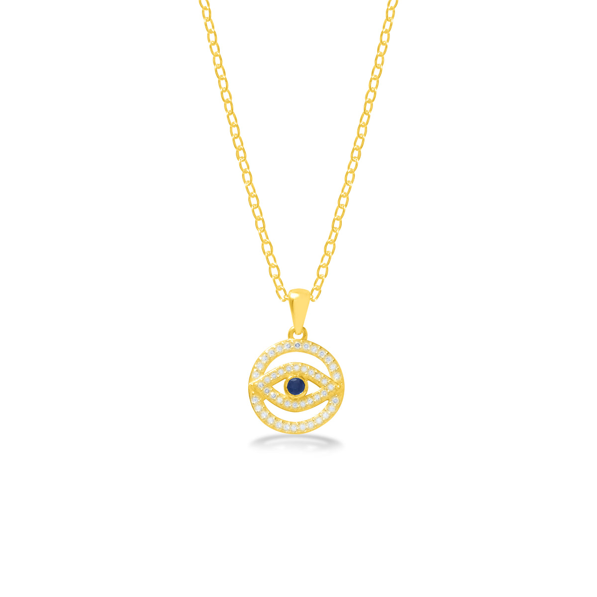 Pendant Perak Koleksi Evil Eye Sterling Silver 925 Gold Plated