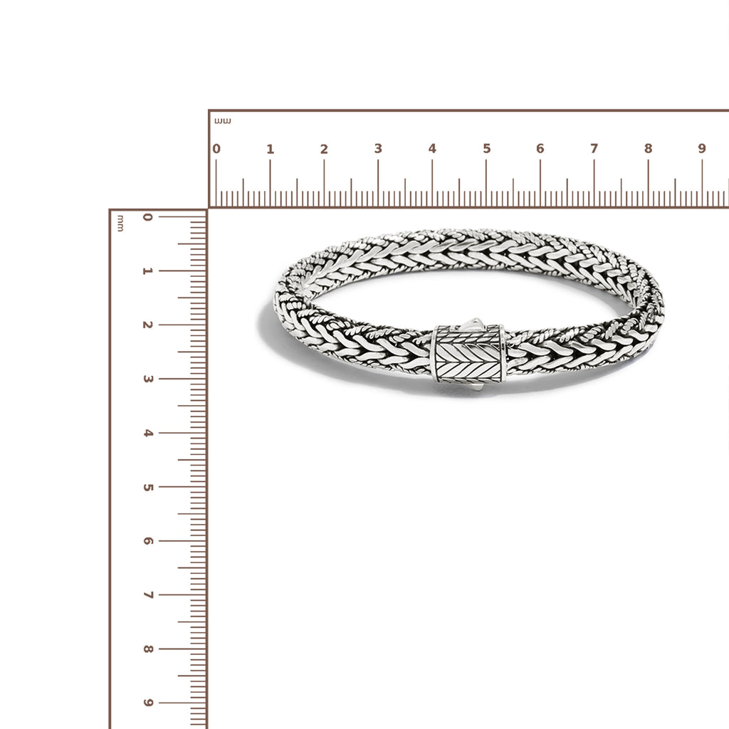 Gelang Anyaman Perak 925 Pria Sunaka Jewelry Koleksi Sutramala Bisma