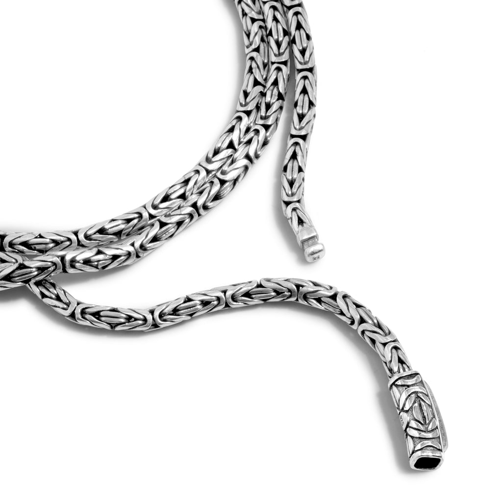 Kalung Anyaman Perak 925 Pria Sunaka Jewelry Koleksi Sutramala Bima