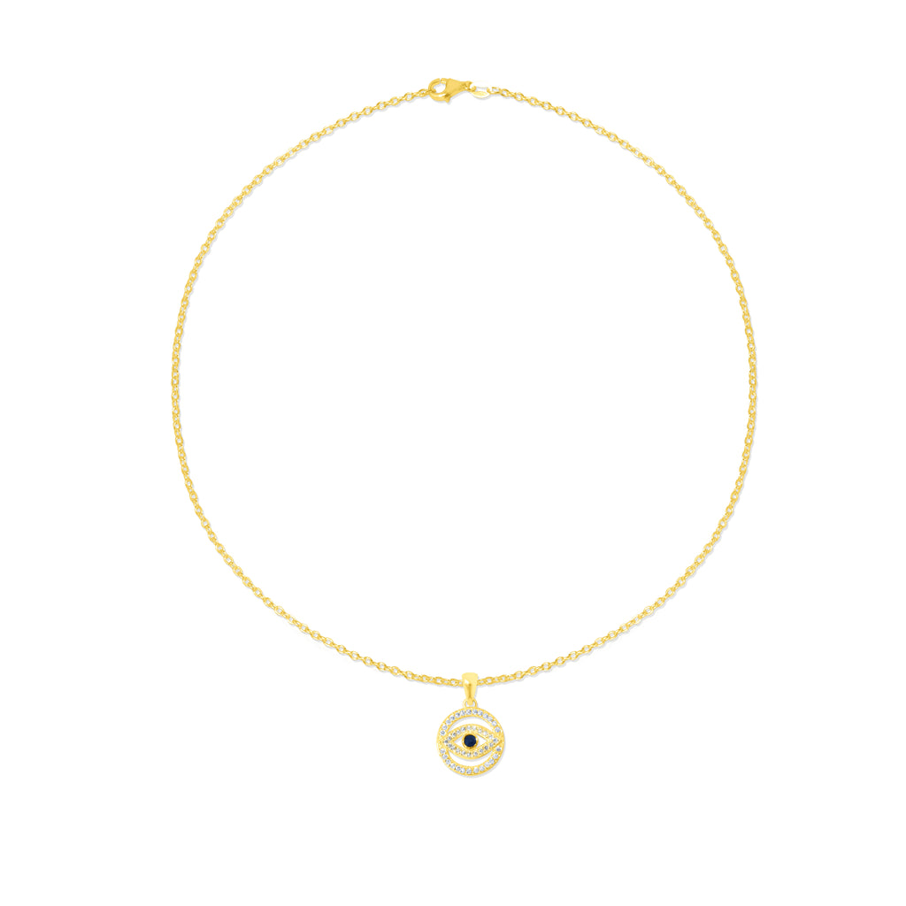 Pendant Perak Koleksi Evil Eye Sterling Silver 925 Gold Plated