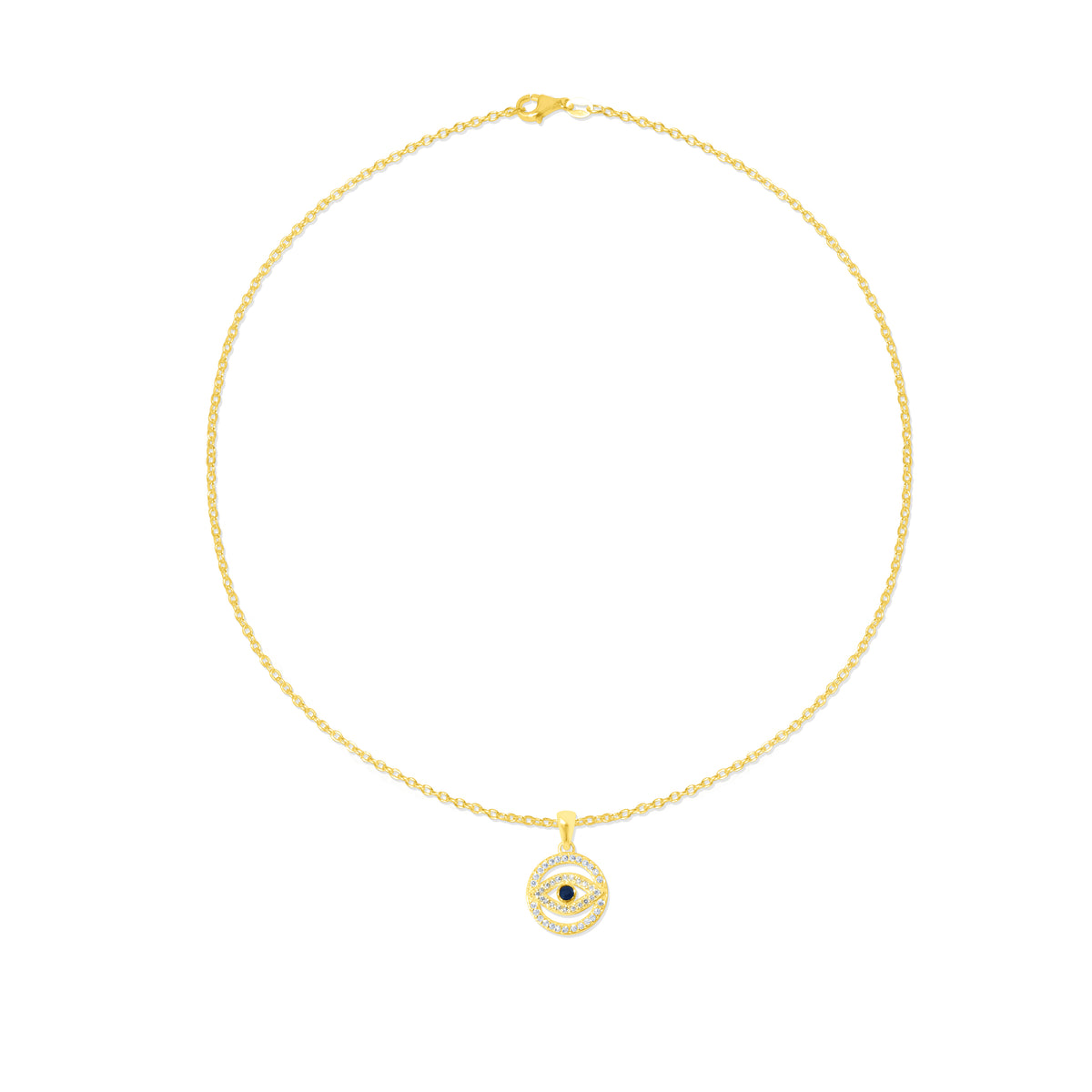 Pendant Perak Koleksi Evil Eye Sterling Silver 925 Gold Plated