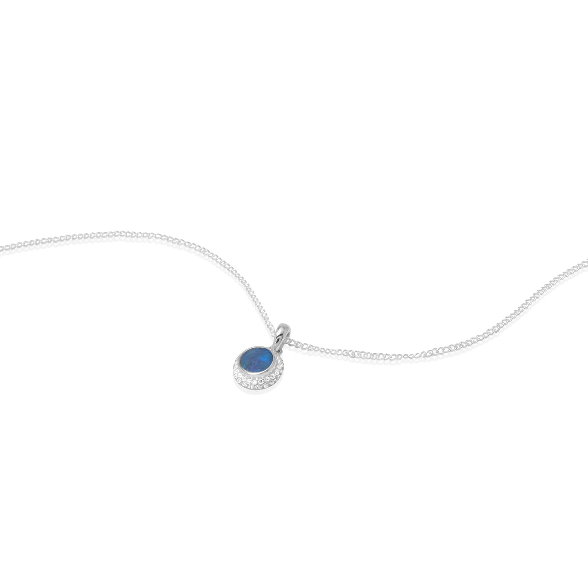 Pendant Kalung Small Round Koleksi Opal Perak 925