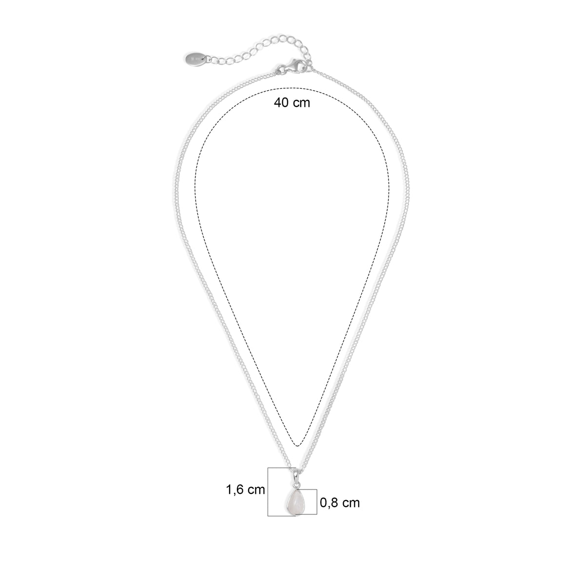 Pendant Kalung Teardrop Koleksi Serenity Perak 925