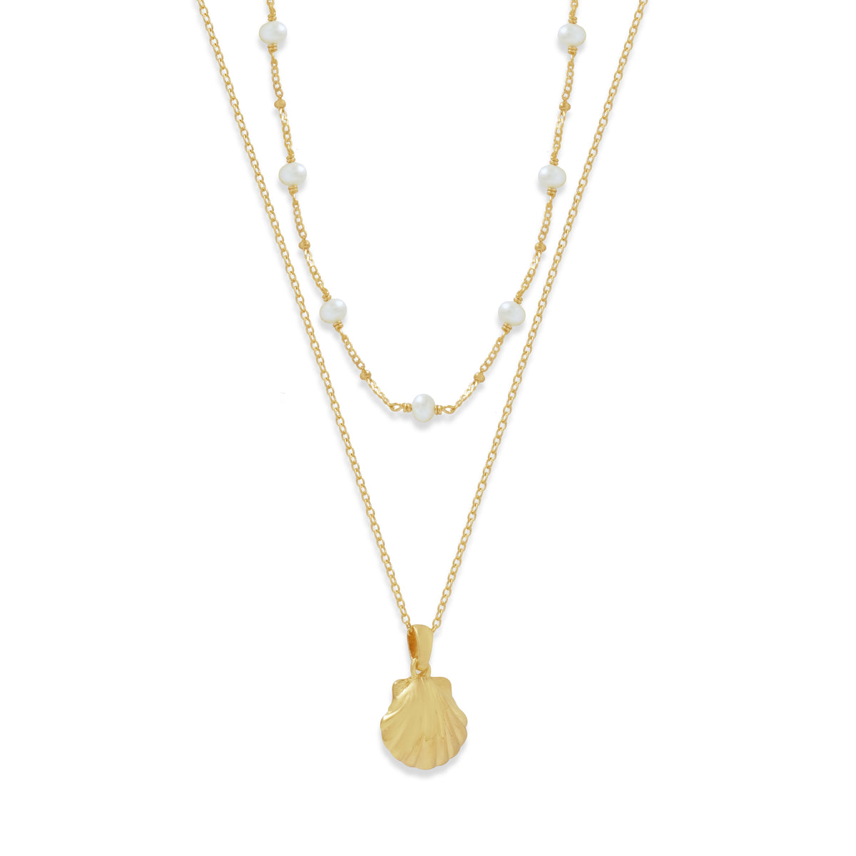 Kalung Rantai Layer Koleksi Shell Sterling Silver 925