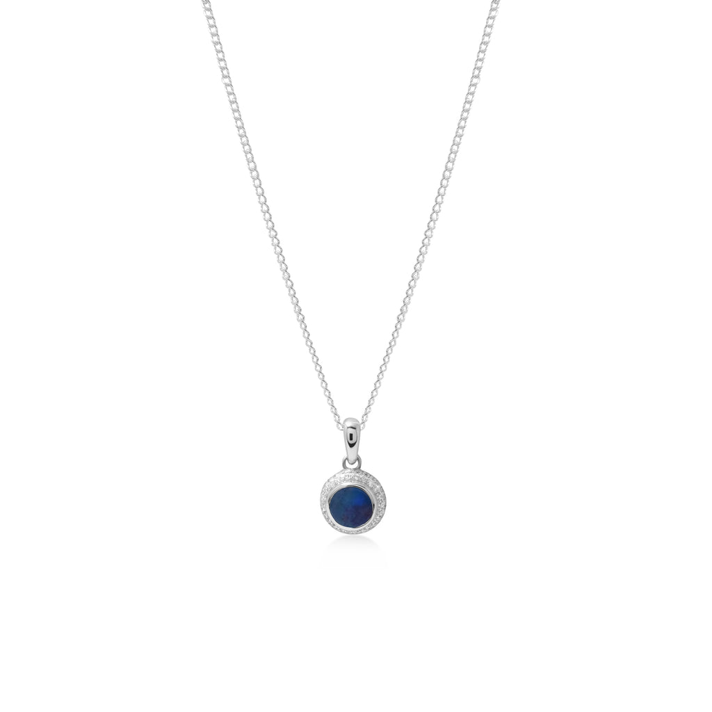 Pendant Kalung Small Round Koleksi Opal Perak 925