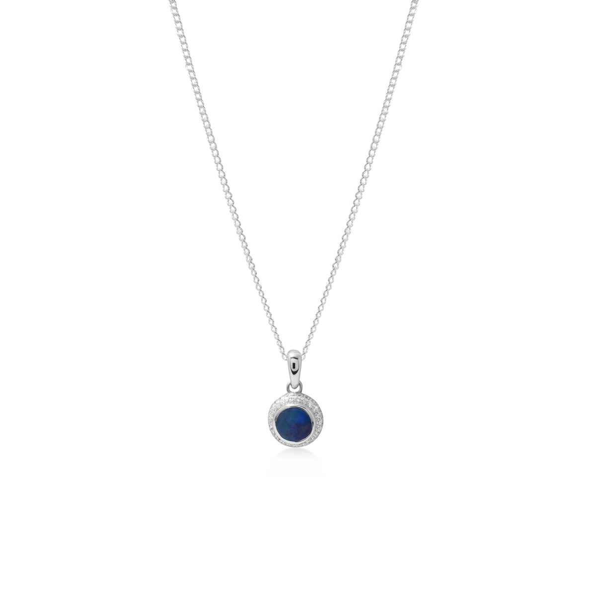 Pendant Kalung Small Round Koleksi Opal Perak 925