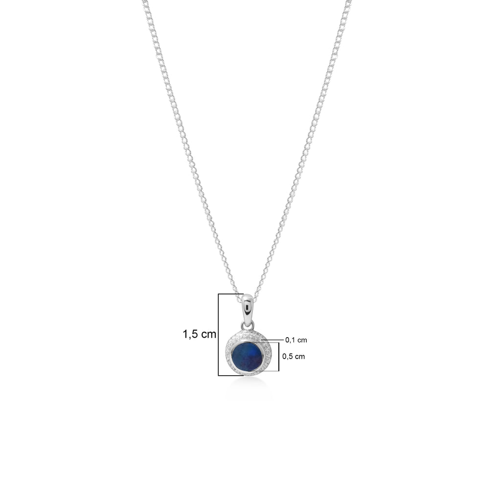Pendant Kalung Small Round Koleksi Opal Perak 925