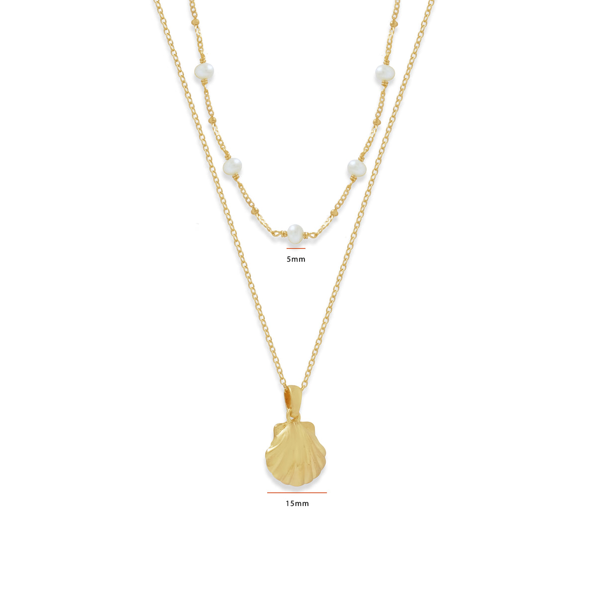 Kalung Rantai Layer Koleksi Shell Sterling Silver 925