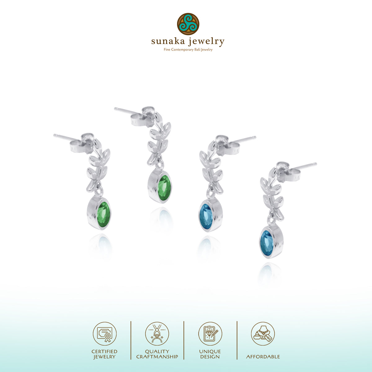 Anting Perak 925 Koleksi Olivia Sterling Silver