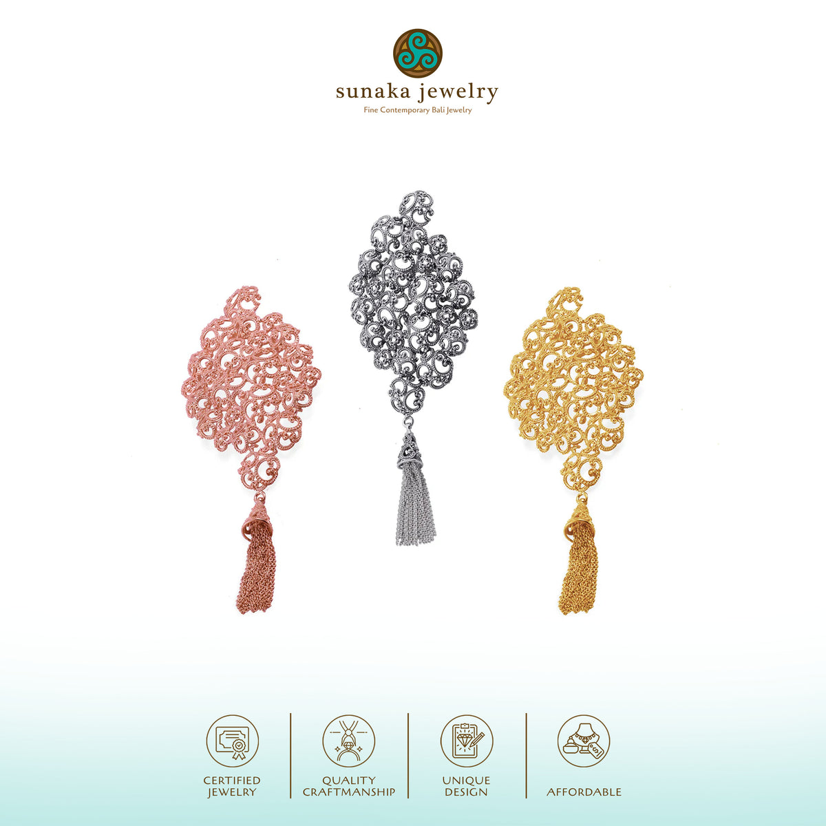 Bros Perak 925 Koleksi Ombak Segara Sterling Silver