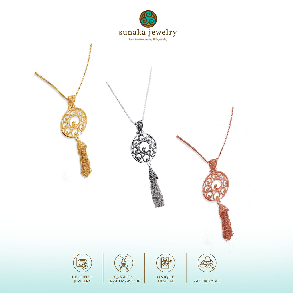 925 Silver Pendant Ocean Wave Collection