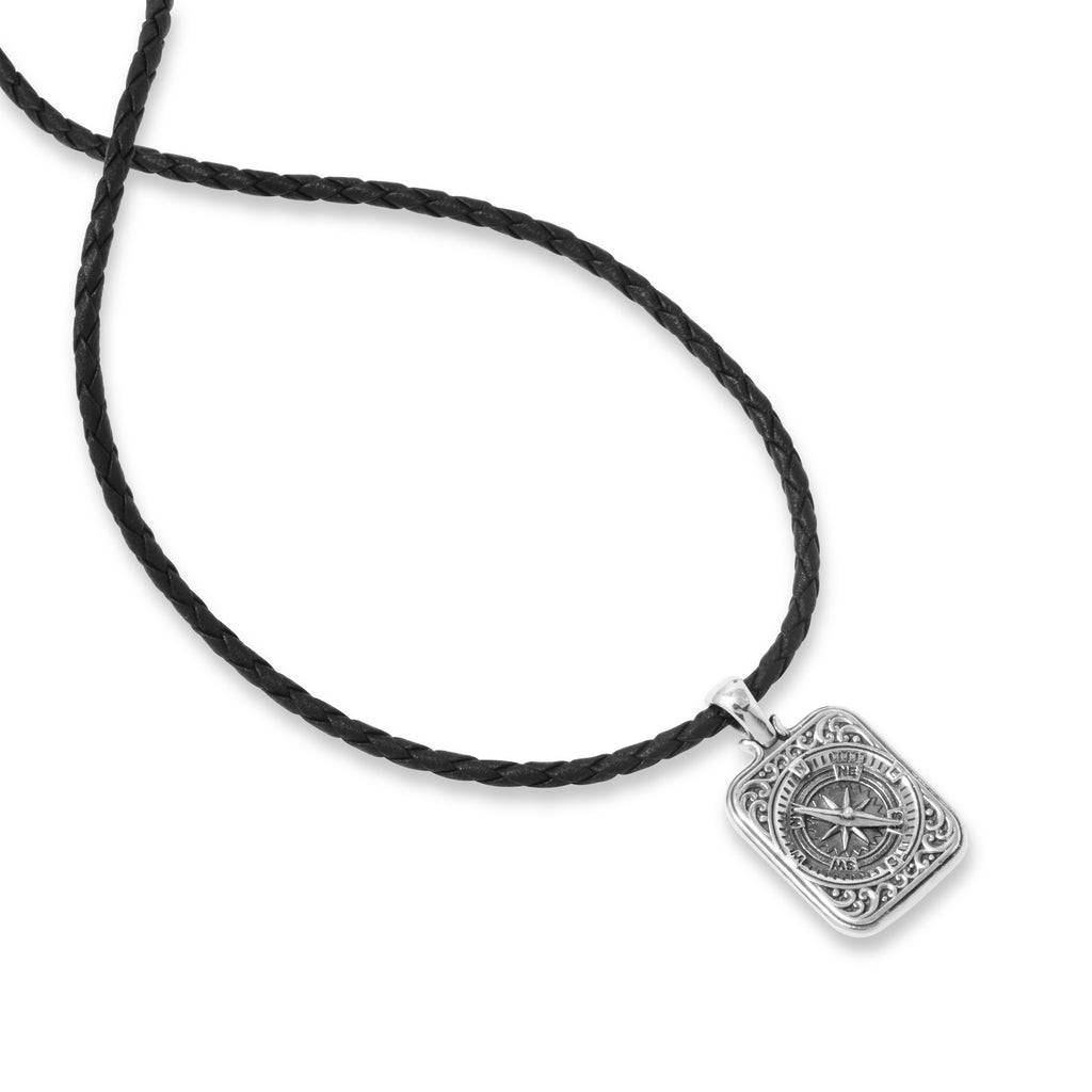 Silver Pendant Box Compass Sterling Silver 925 Collection
