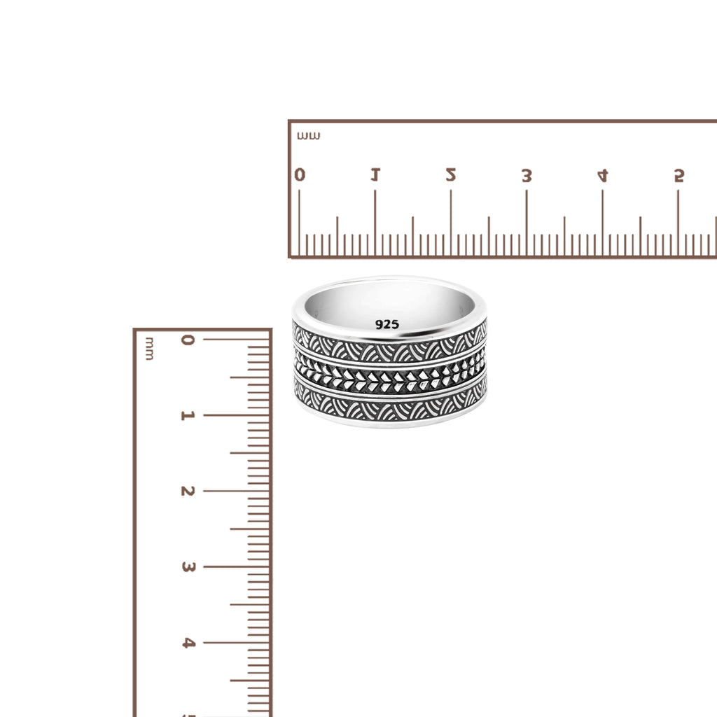 Cincin Band Besar Maori Pakari Sterling Silver 925