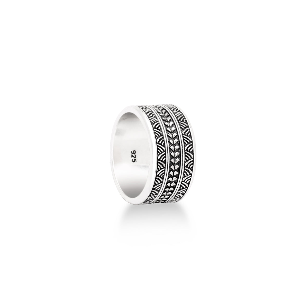 Cincin Band Besar Maori Pakari Sterling Silver 925