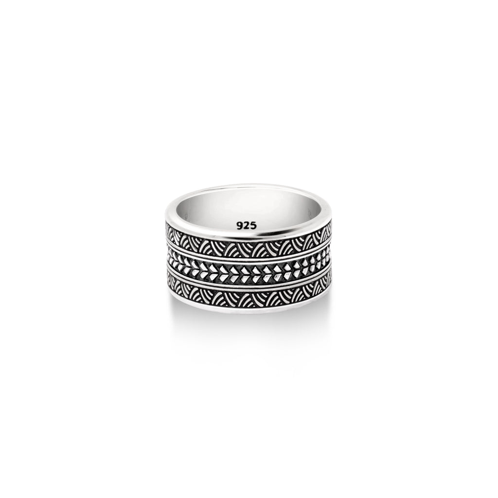 Cincin Band Besar Maori Pakari Sterling Silver 925