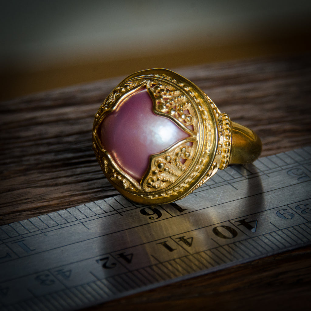 Padma Acala Collection Gold Plated 925 Silver Cocktail Ring
