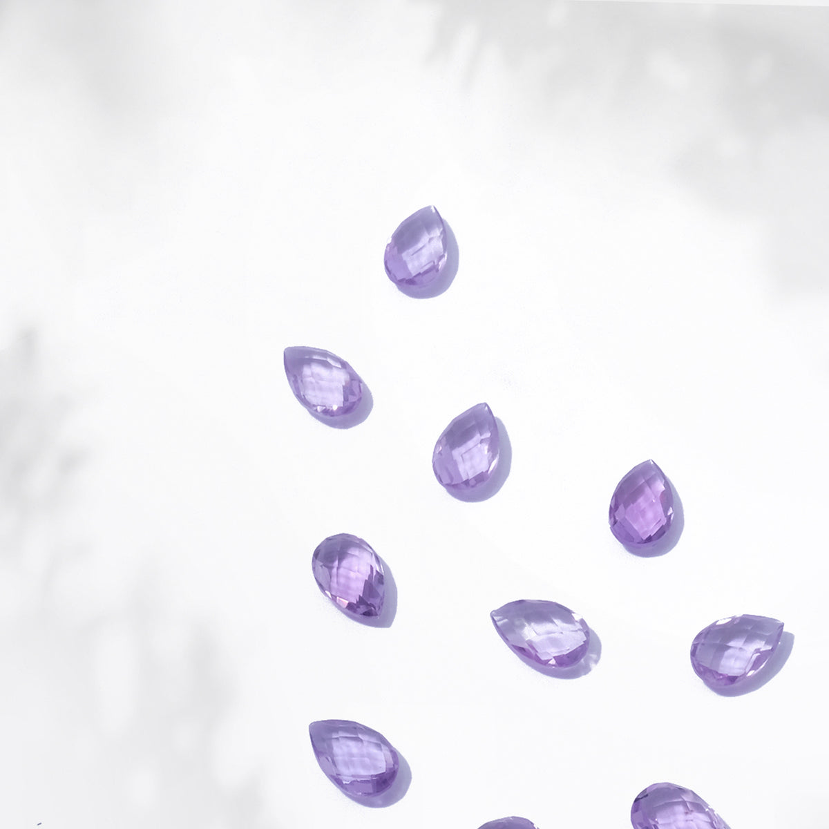 Natural Amethyst Pear Briolette Gemstone 5x8 mm