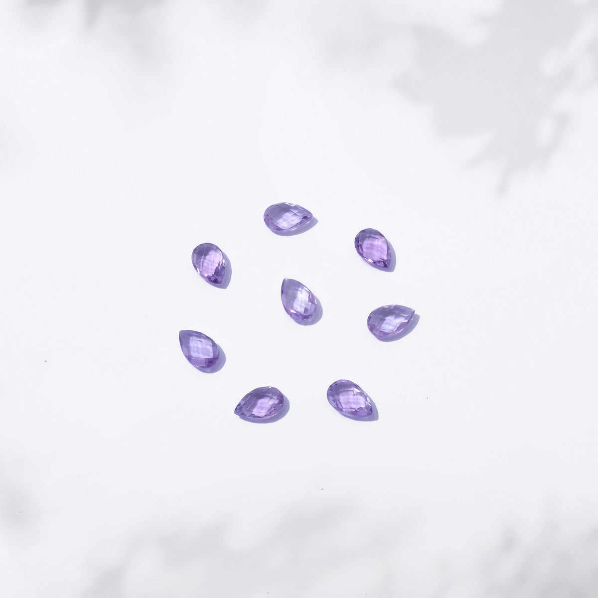 Natural Amethyst Pear Briolette Gemstone 5x8 mm
