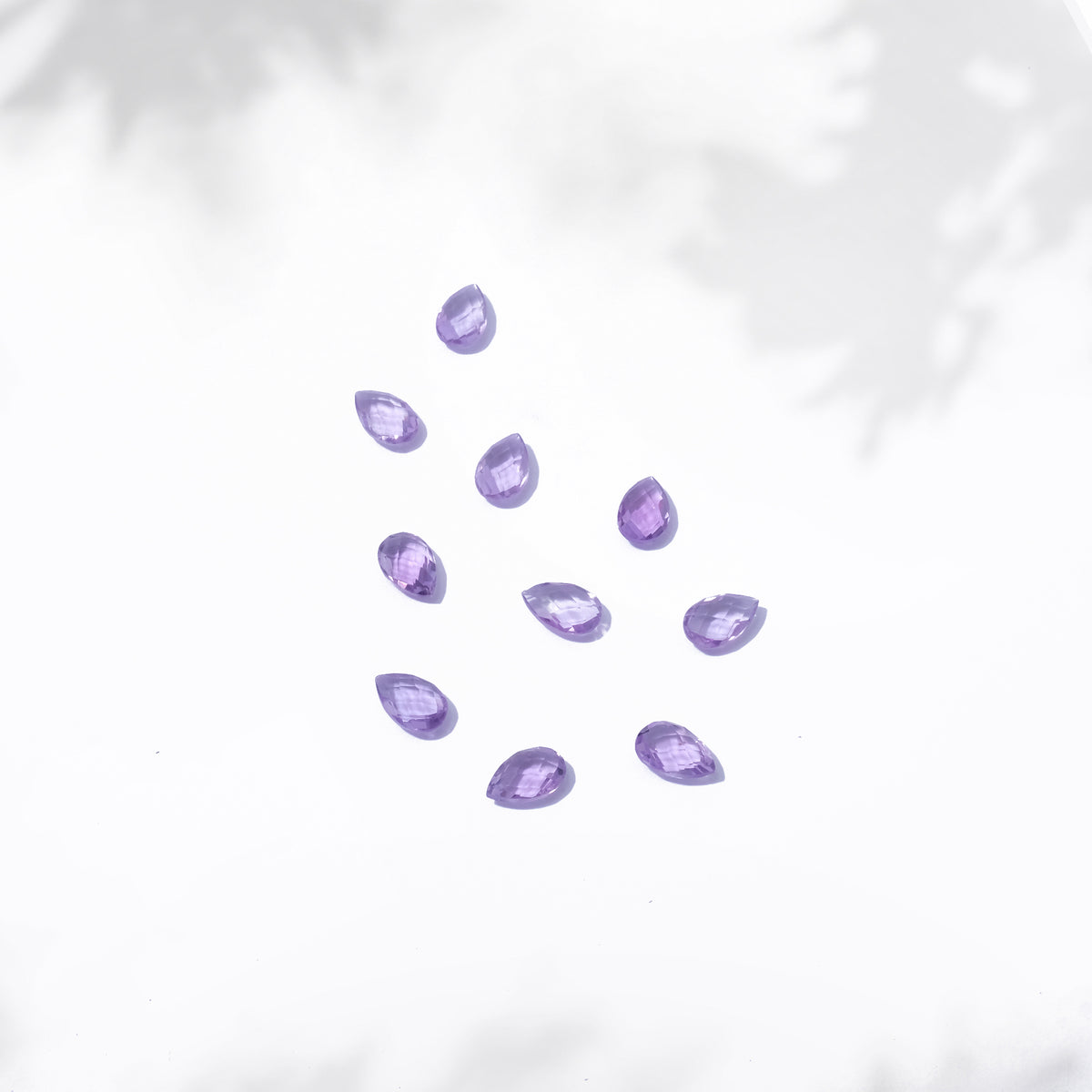 Natural Amethyst Pear Briolette Gemstone 5x8 mm