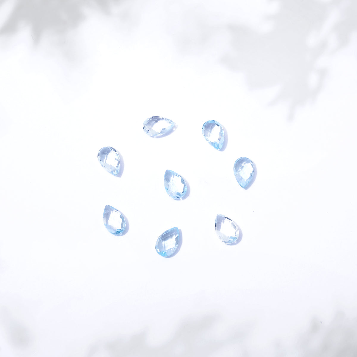 Natural Gemstone Blue Topaz Pears Briollette 5x8 mm