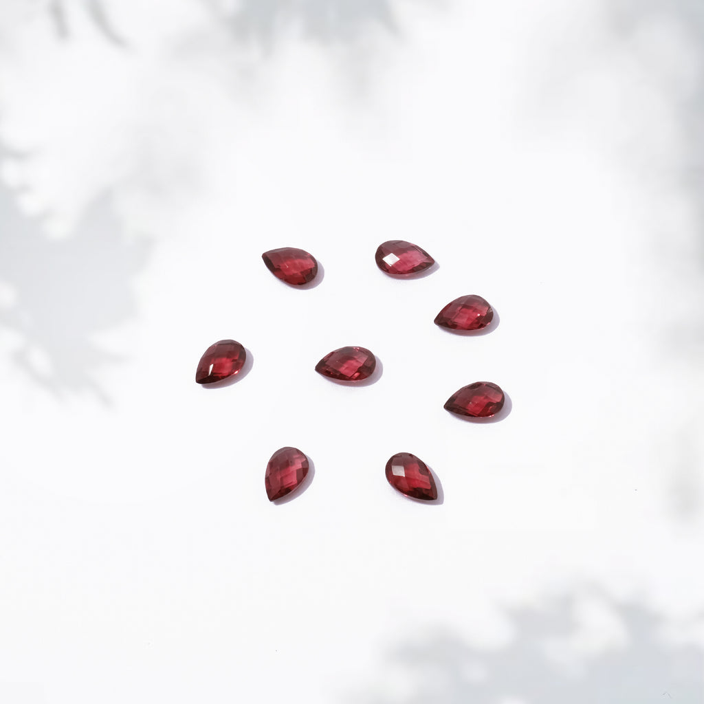 Natural Garnet Pear Briolette Gemstone 5x8 mm