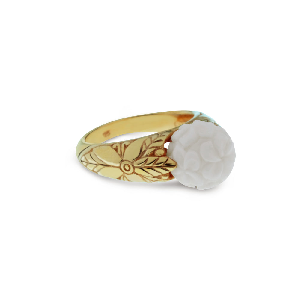 Small 925 Silver Cocktail Ring Japanese Collection