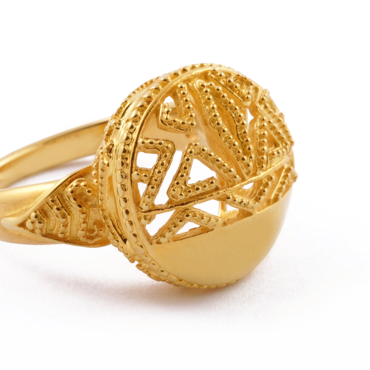 925 Sterling Silver Songket Collection Signet Ring