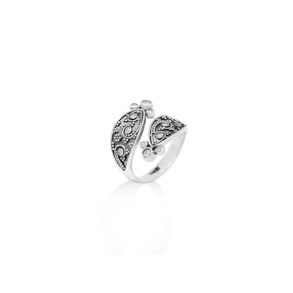 Jejawanan Collection Adjustable 925 Sterling Silver Ring