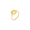 Full Ring Sunburn Gold Plated Sterling Silver 925 Collection