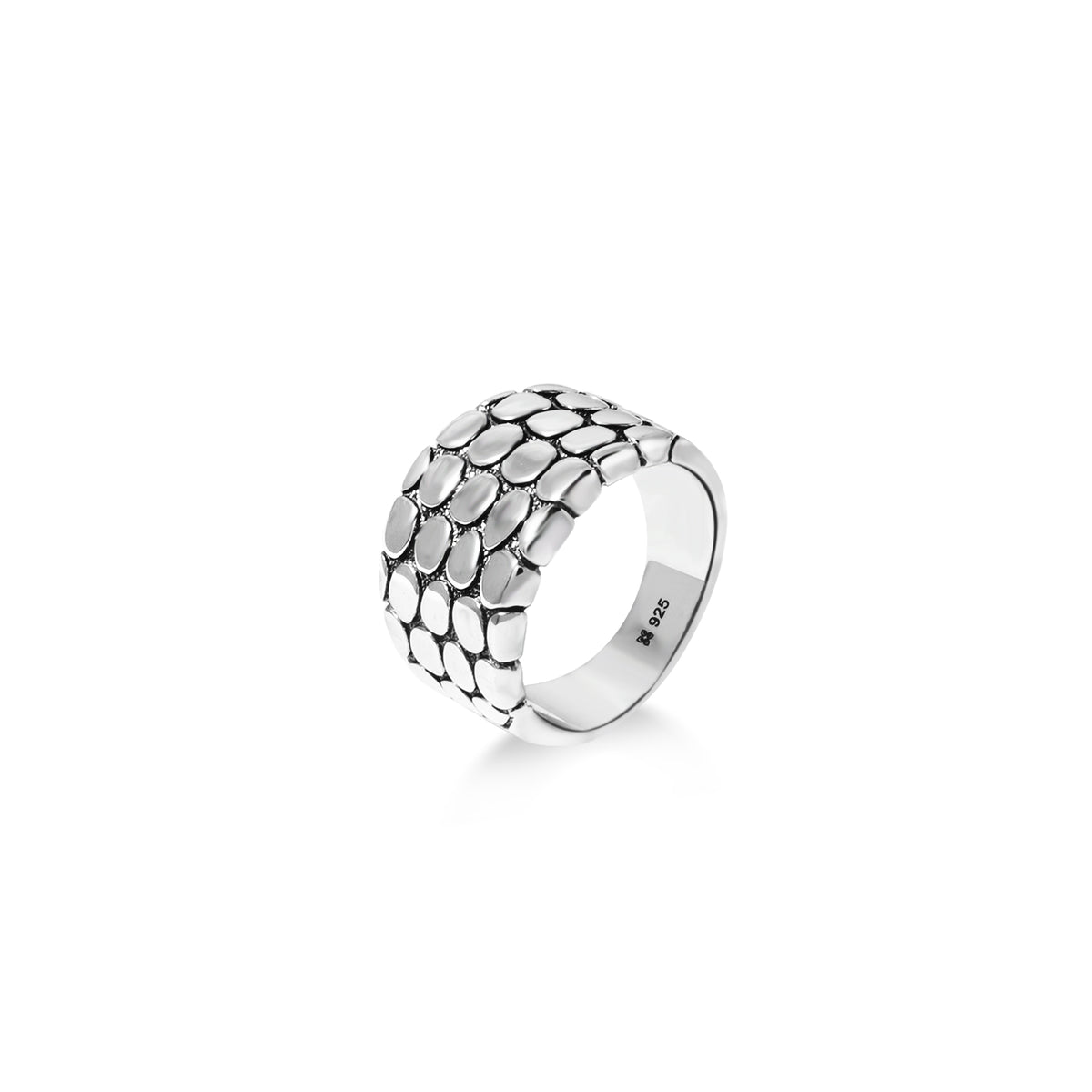 Cincin Wide Koleksi Pebble Sterling Silver 925