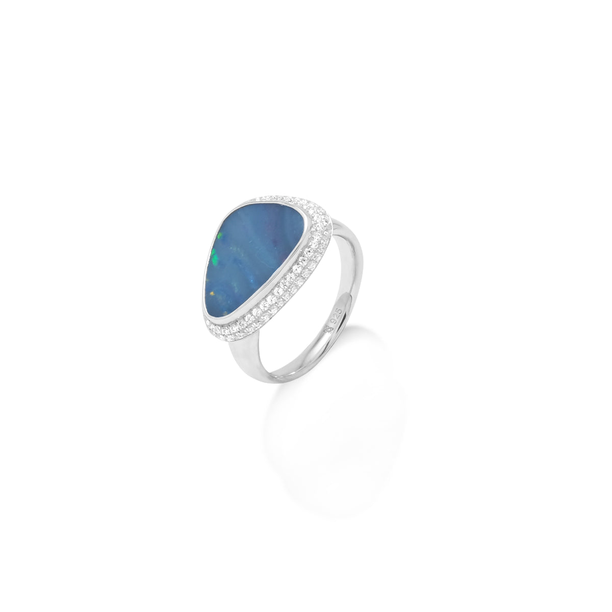 Cincin 2 Large Koleksi Opal Perak 925