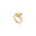 Elara Drop Collection Adjustable Ring Sterling Silver 925 Gold Plated