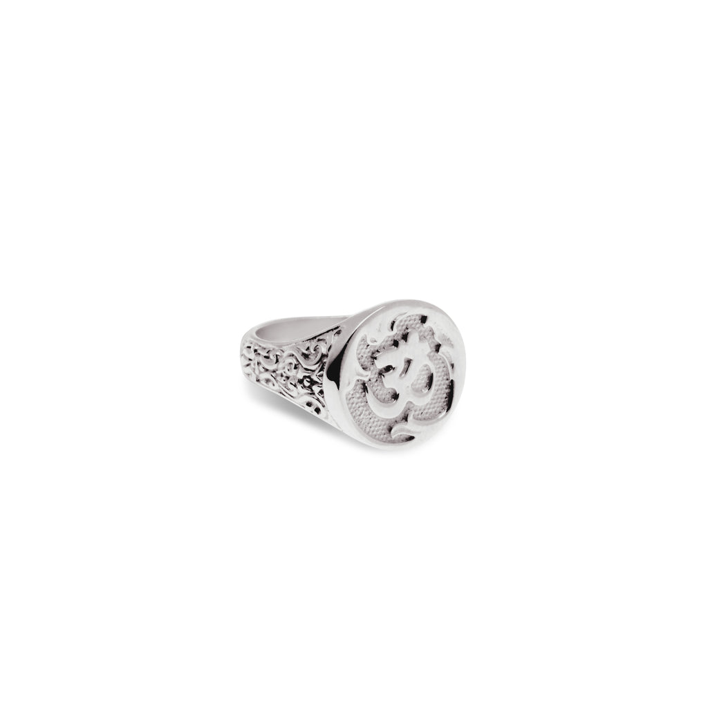 Cincin Signet Perak Koleksi OHM - Ongkara Sterling Silver 925