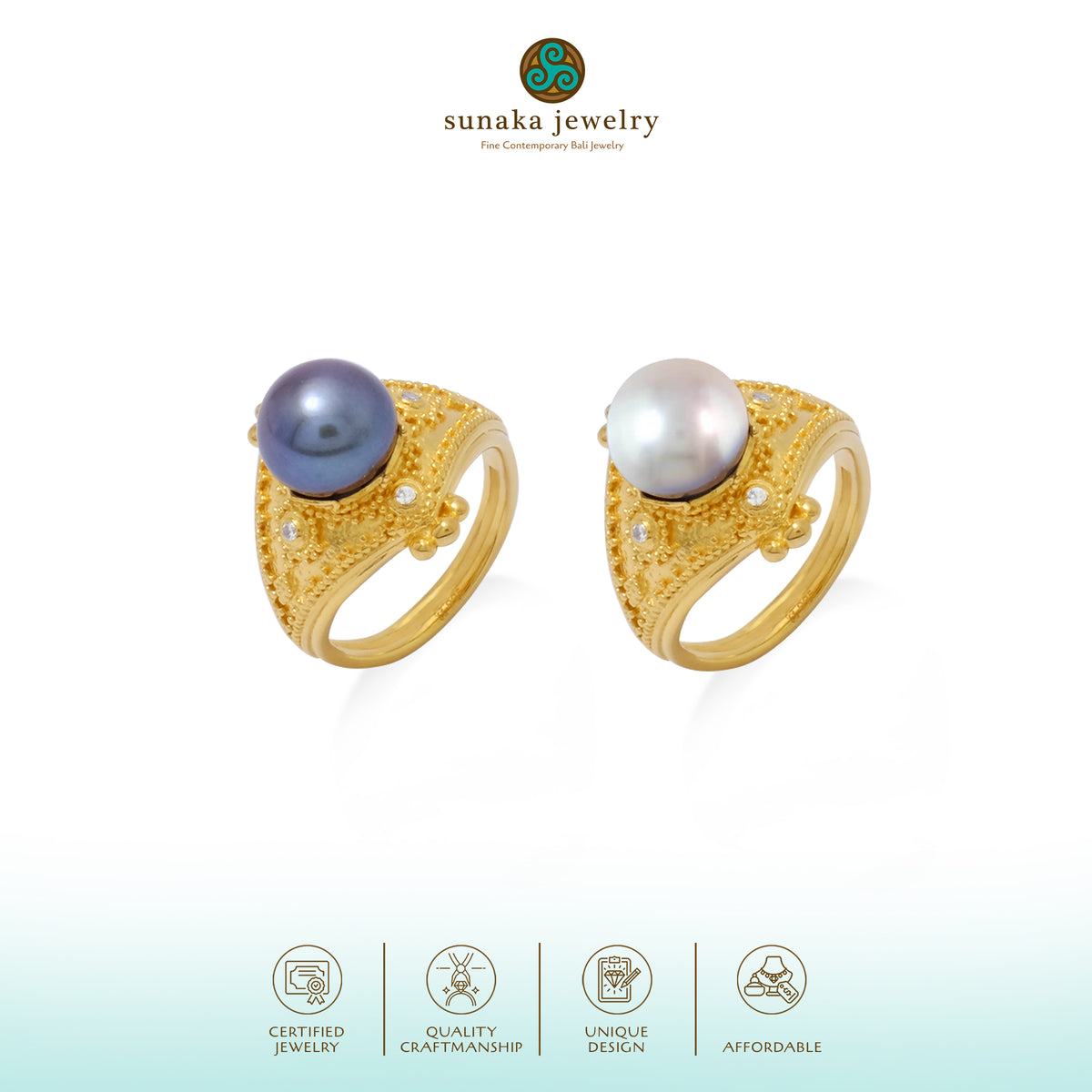 Cincin Cocktail Perak 925 Koleksi Sri Kencana
