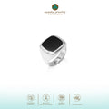 Cincin Square Besar Perak 925 Koleksi Noir