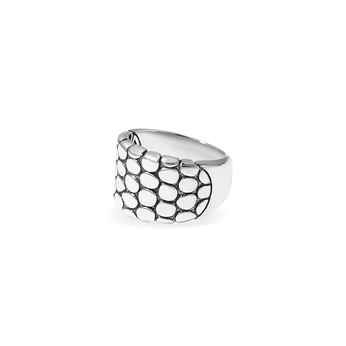 Cincin Wide Koleksi Pebble Sterling Silver 925