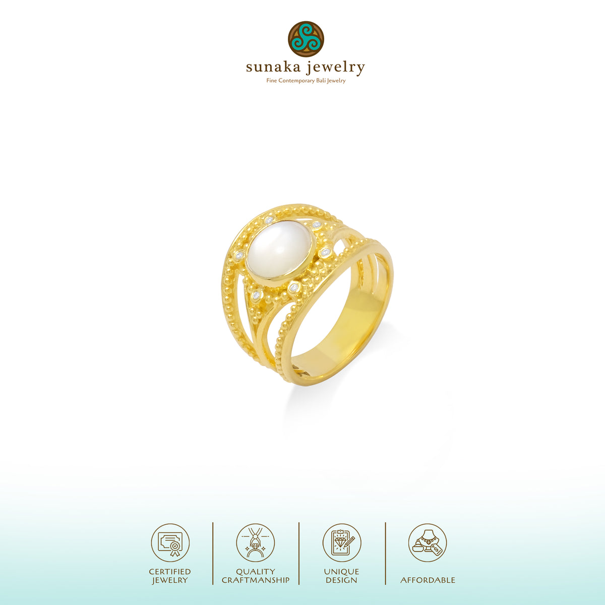 Cincin Cocktail Perak 925 Koleksi Candra Kirana
