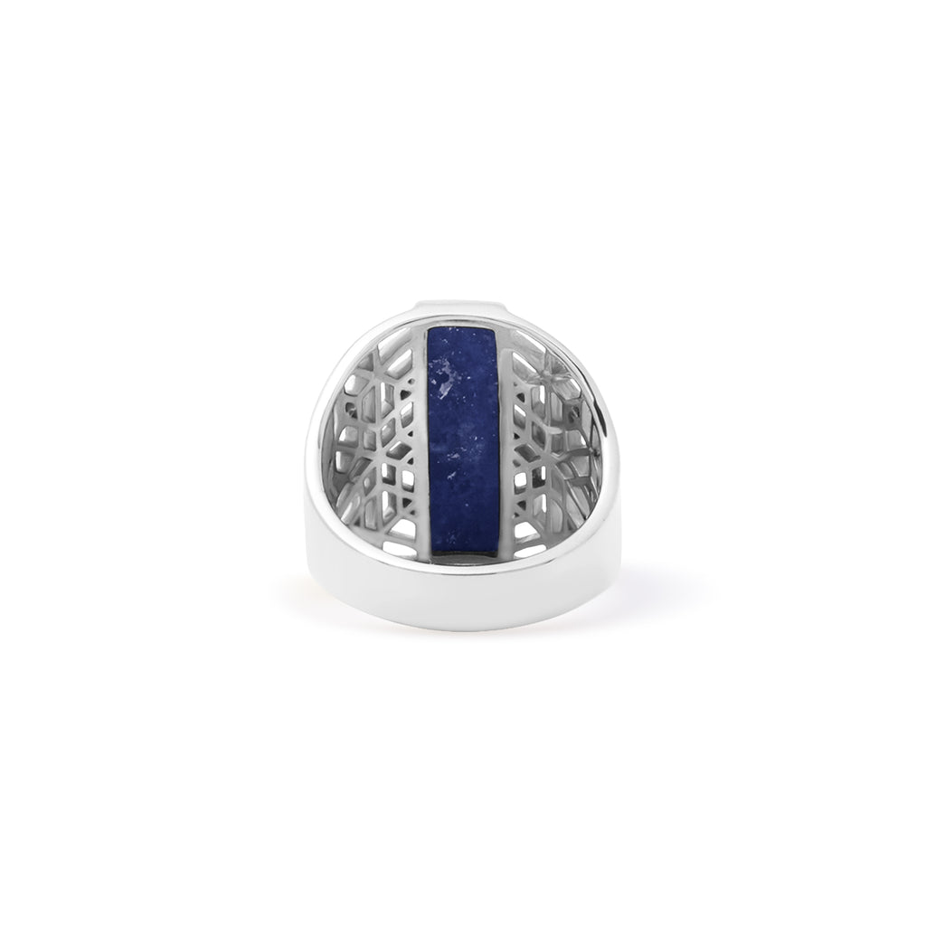 Cincin Signet Bar Koleksi Jali Sterling Silver 925