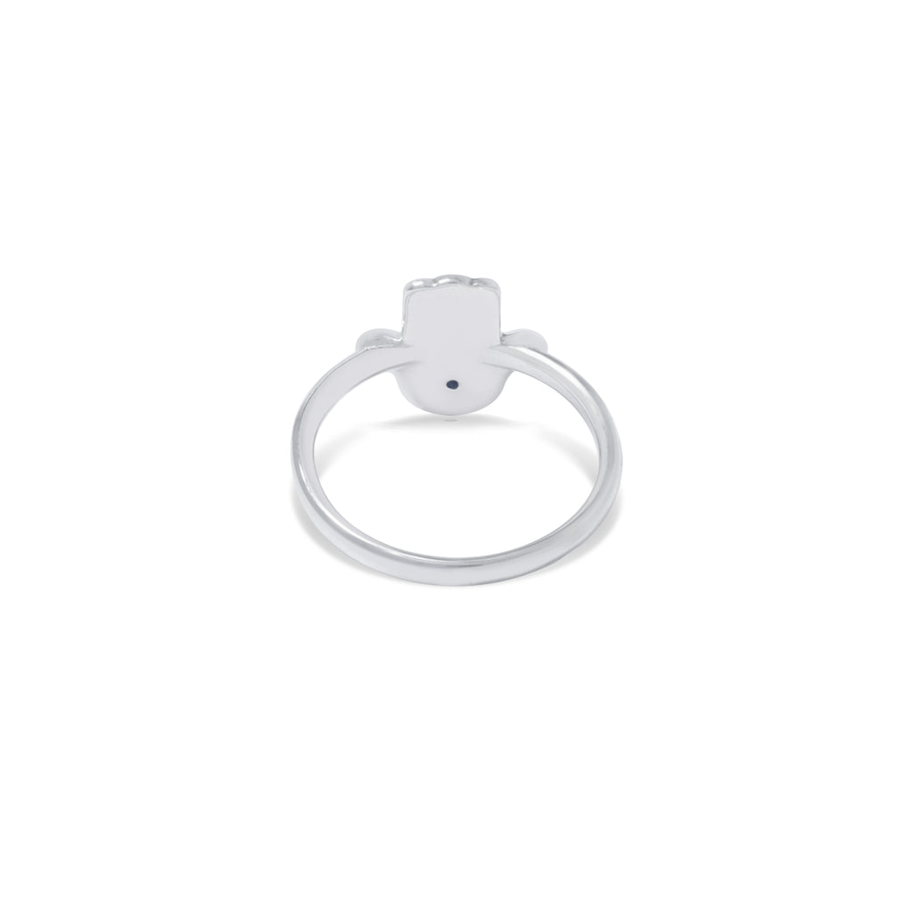 Hamsa Sterling Silver 925 Ring Set of 2