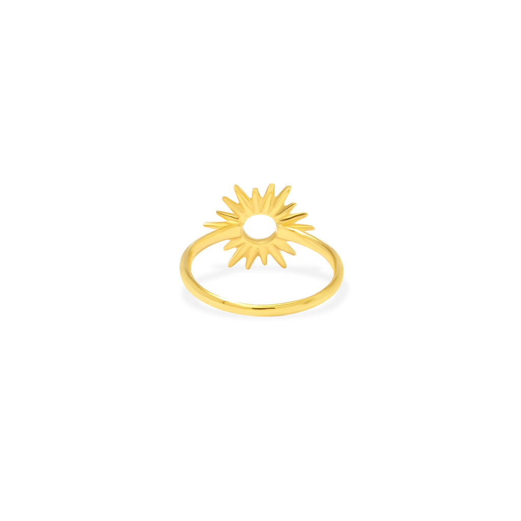Full Ring Sunburn Gold Plated Sterling Silver 925 Collection
