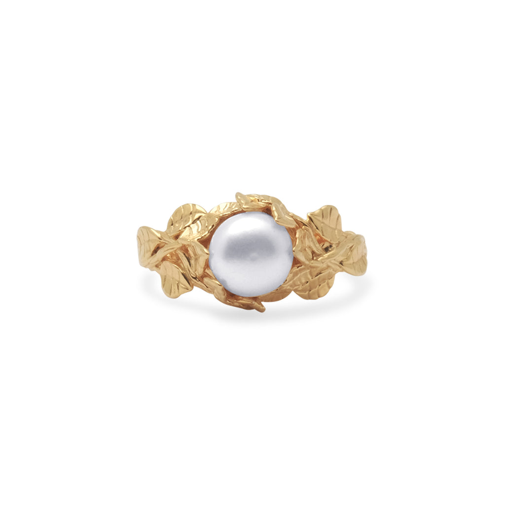 Cincin Cocktail 2 Perak Koleksi Mutiara Melati Sterling Silver 925 Gold Plated