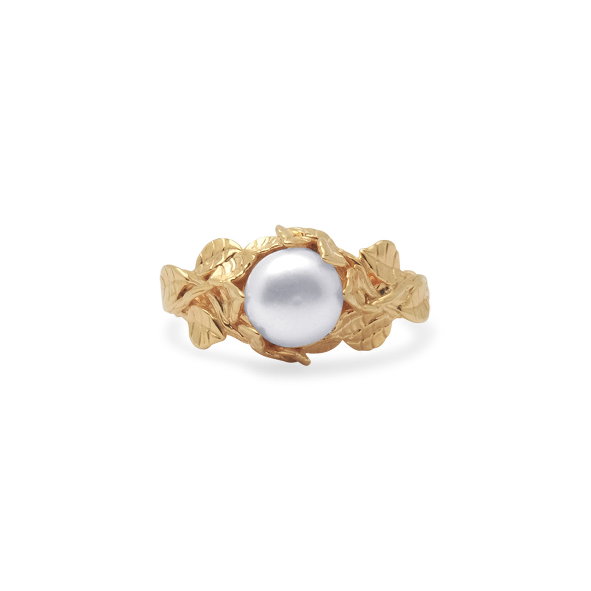 Cincin Cocktail 2 Perak Koleksi Mutiara Melati Sterling Silver 925 Gold Plated