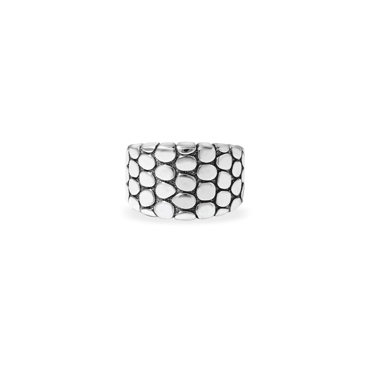 Cincin Wide Koleksi Pebble Sterling Silver 925