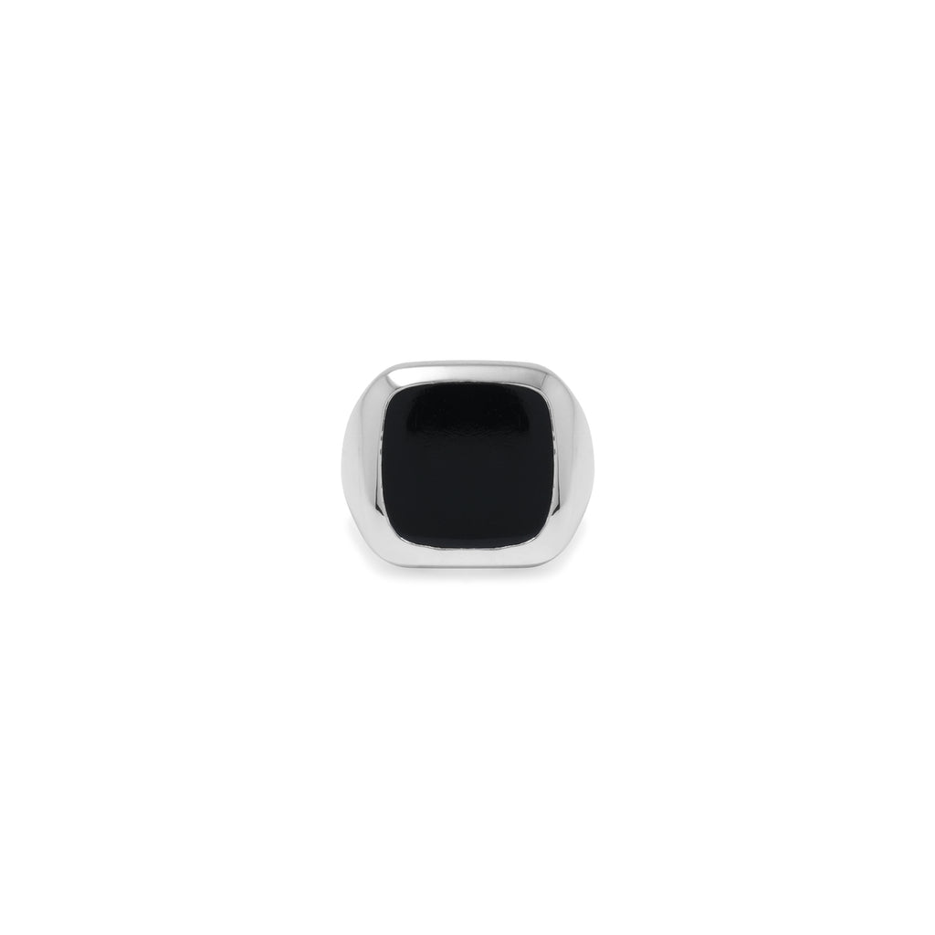 Cincin Square Besar Perak 925 Koleksi Noir