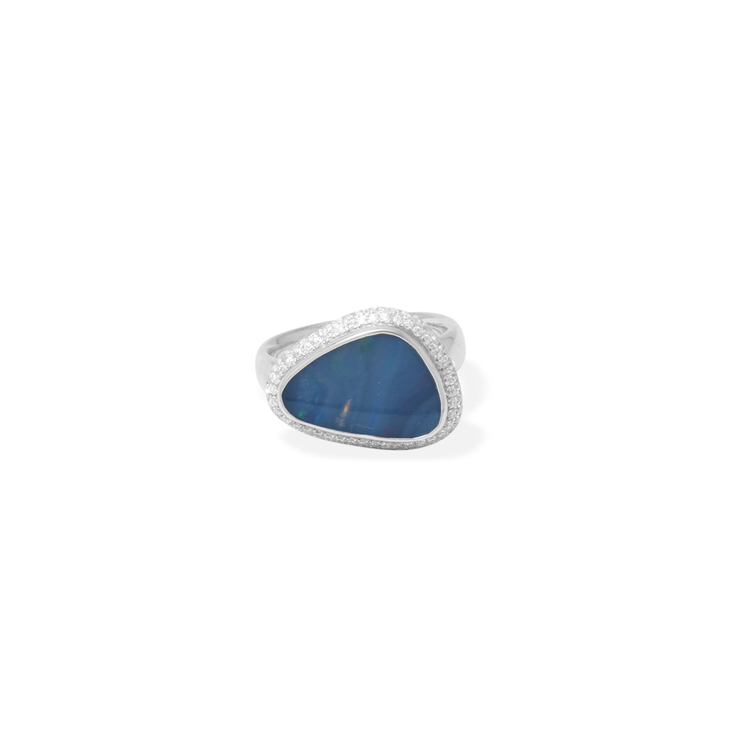 Cincin 2 Large Koleksi Opal Perak 925